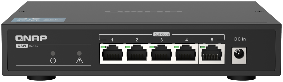 QNAP QSW-1105-5T switch No administrado Gigabit Ethernet (10/100/1000) Negro - detalle