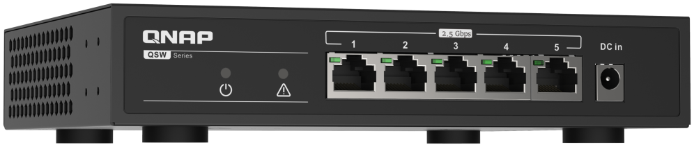 QNAP QSW-1105-5T switch No administrado Gigabit Ethernet (10/100/1000) Negro - detalle