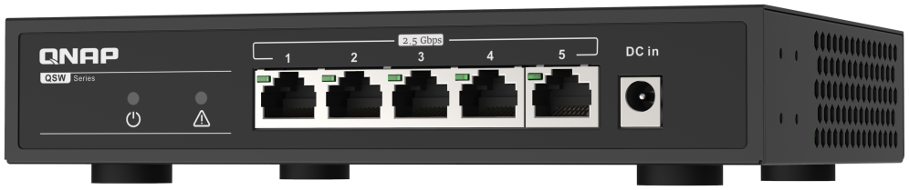 QNAP QSW-1105-5T switch No administrado Gigabit Ethernet (10/100/1000) Negro - detalle