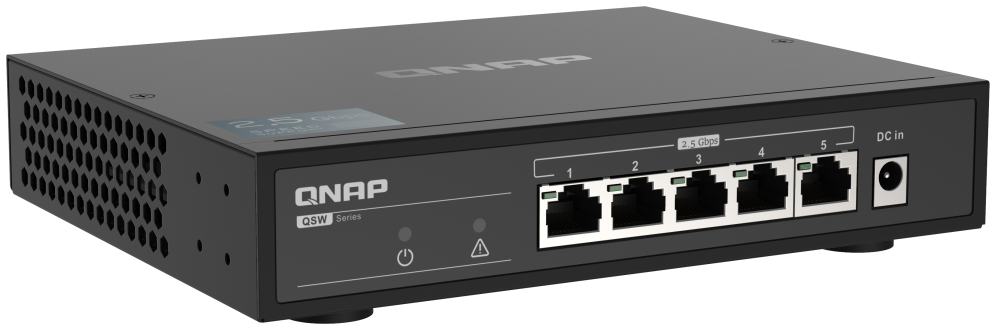 QNAP QSW-1105-5T switch No administrado Gigabit Ethernet (10/100/1000) Negro - detalle