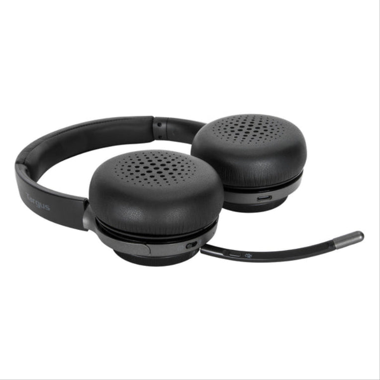 Targus AEH104GL auricular y casco Auriculares Inalámbrico y alámbrico Diadema Llamadas/Música USB Tipo C Bluetooth Negro
