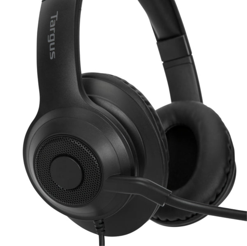 Targus AEH102GL auricular y casco Auriculares Alámbrico Diadema Llamadas/Música USB tipo A Negro - detalle