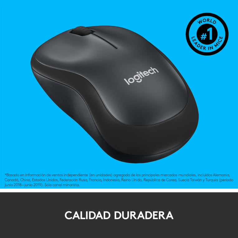 Logitech M220 Silent ratón Oficina Ambidextro RF inalámbrico Óptico 1000 DPI