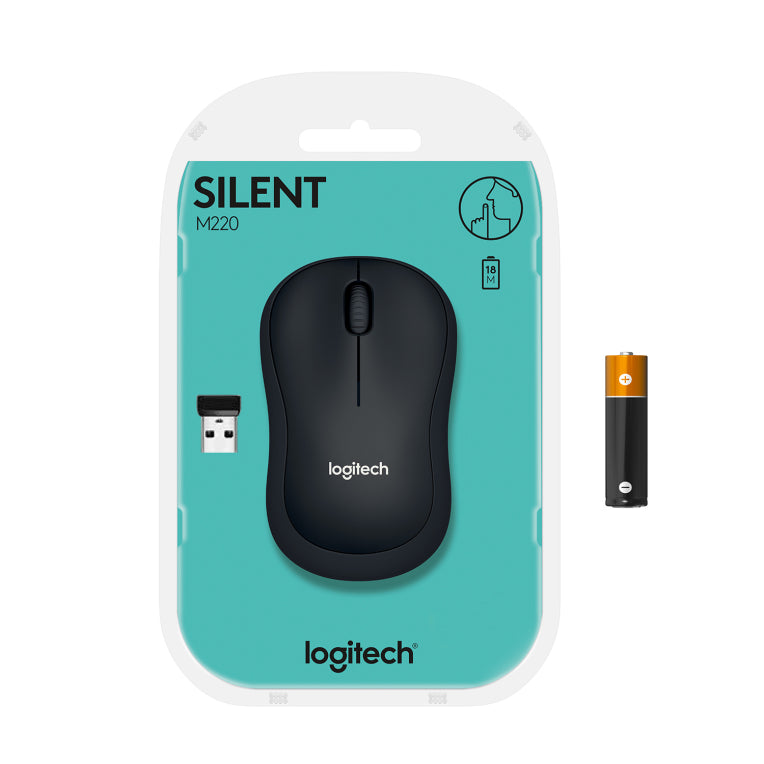 Logitech M220 Silent ratón Oficina Ambidextro RF inalámbrico Óptico 1000 DPI
