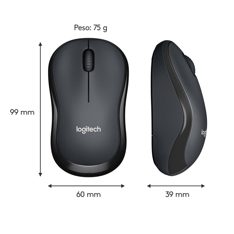 Logitech M220 Silent ratón Oficina Ambidextro RF inalámbrico Óptico 1000 DPI