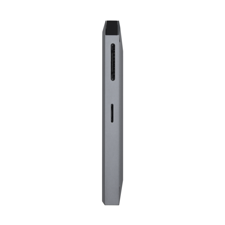 AISENS USB-C Dock 9 en 1. USB-C a 1x HDMI. 1xRJ45. 3x USB. 1x PD. 1x Audio. 1x SD. 1x Micro SD. Gris. 15 cm - detalle