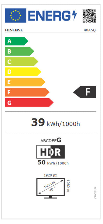 Hisense 40A5Q 101.6 cm (40") Full HD Smart TV Wifi Negre