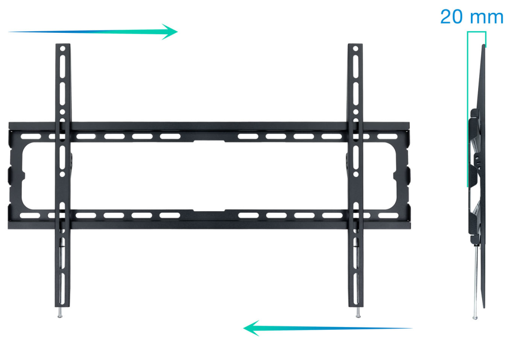TooQ LP1080F-B soporte para TV 2.03 m (80") Negro - detalle