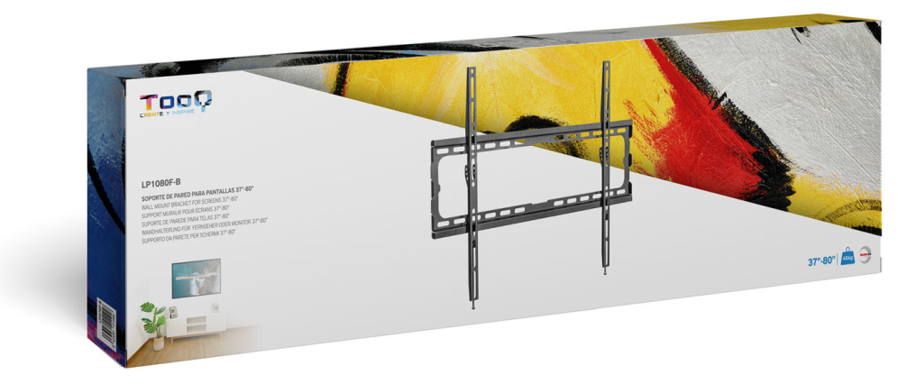 TooQ LP1080F-B soporte para TV 2.03 m (80") Negro - detalle
