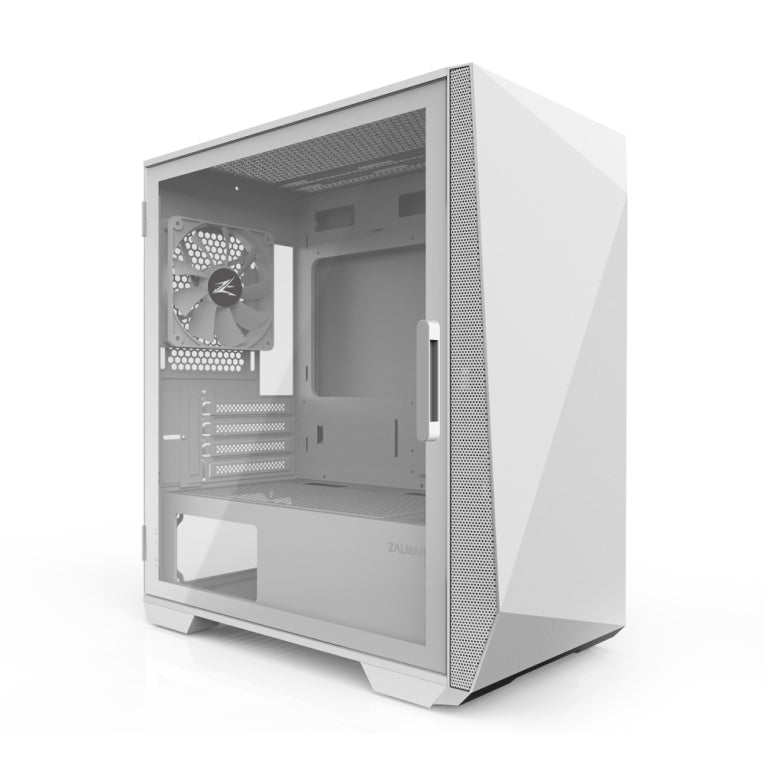 Zalman Z1 Iceberg White - mATX Mid Tower PC Case/Pre-installed fan 2 x 120mm in Mini Tower Blanco