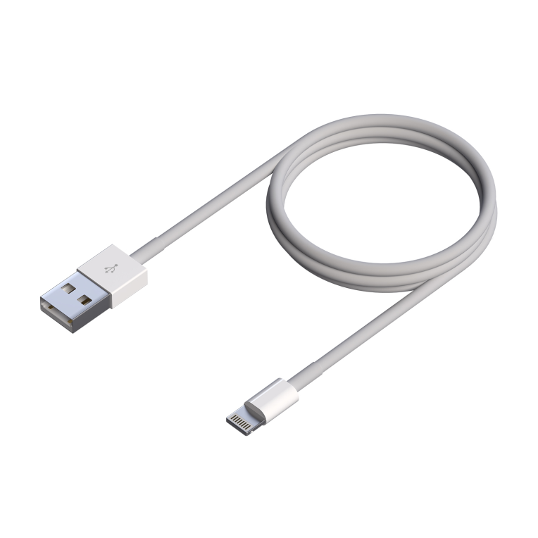 AISENS Cable Lightning A USB 2.0. Lightning/M-USB A/M. Blanco. 0.5 m - detalle