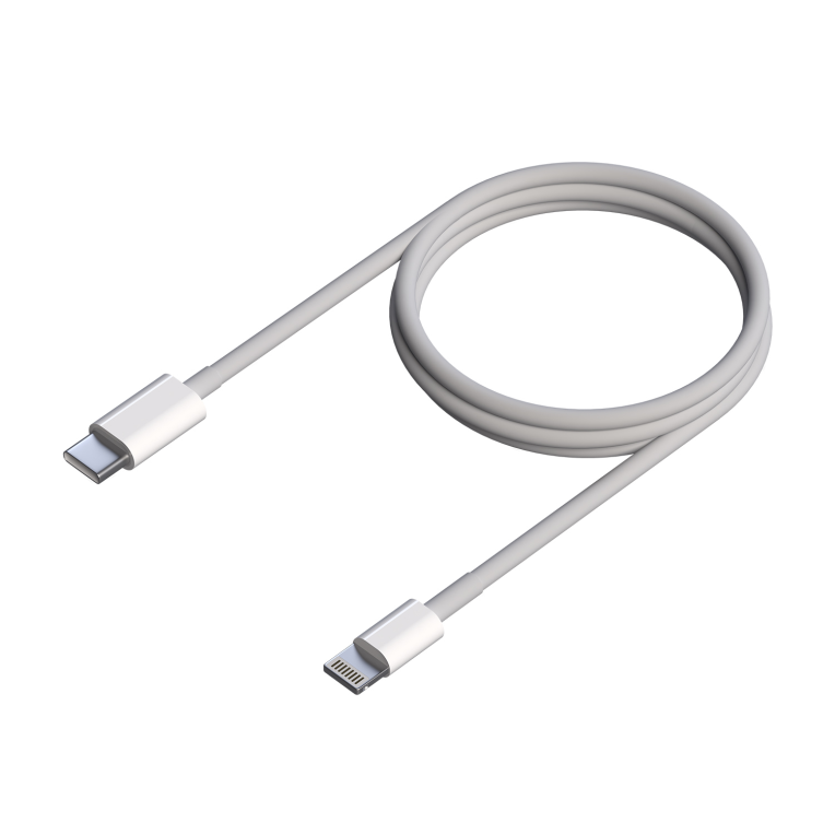 AISENS Cable USB 2.0 USB-C A Lightning PD 2A. Lightning/M-USB-C/M. Blanco. 0.5 m - detalle