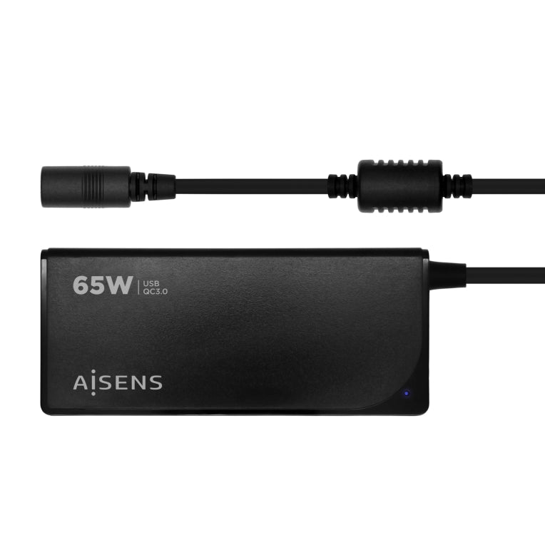 AISENS Carregador 65 W Automatico Universal Multitension Per a Portatil Amb 9 Connectors + USB-A QC.3.0