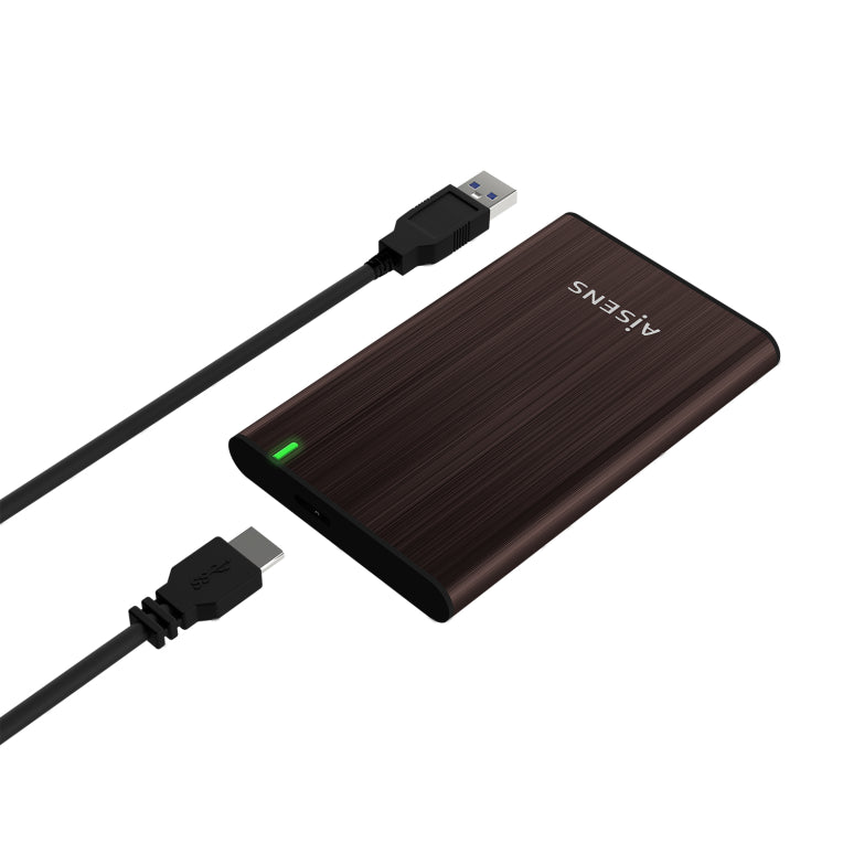 Caixa externa AISENS 2.5" ASE-2525BWN 9.5 mm SATA A USB 3.0/USB 3.1 Gen1. Marrón