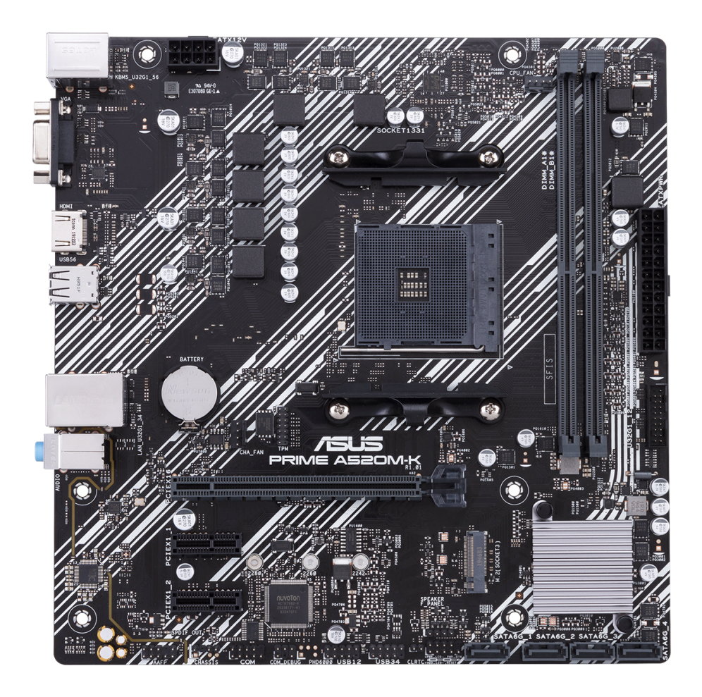 ASUS PRIME A520M-K AMD A520 Zócalo AM4 micro ATX - detalle