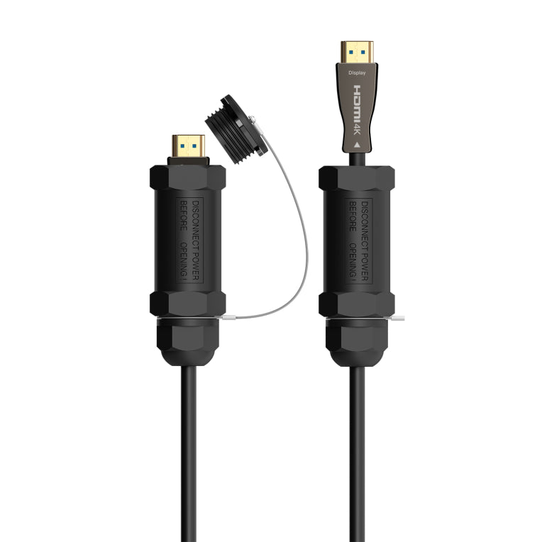 AISENS Cable HDMI V2.1 AOC con Armadura Ultra Alta Velocidad / Hec 8K@60Hz 4K@120Hz 4:4:4 48Gbps. A/M-A/M. Negro. 20M