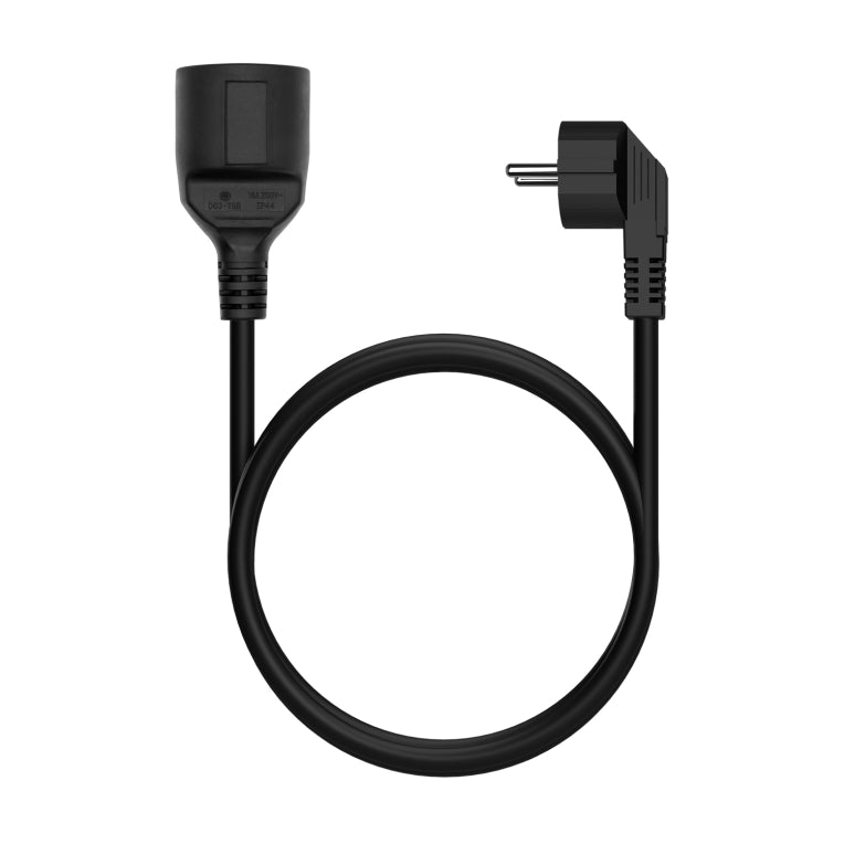 AISENS Cable Alargador de Alimentacion Schuko. CEE7/M-CEE7/H. Negro. 3.0M