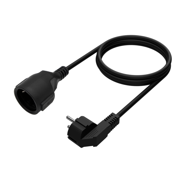 AISENS Cable Alargador de Alimentacion Schuko. CEE7/M-CEE7/H. Negro. 10M