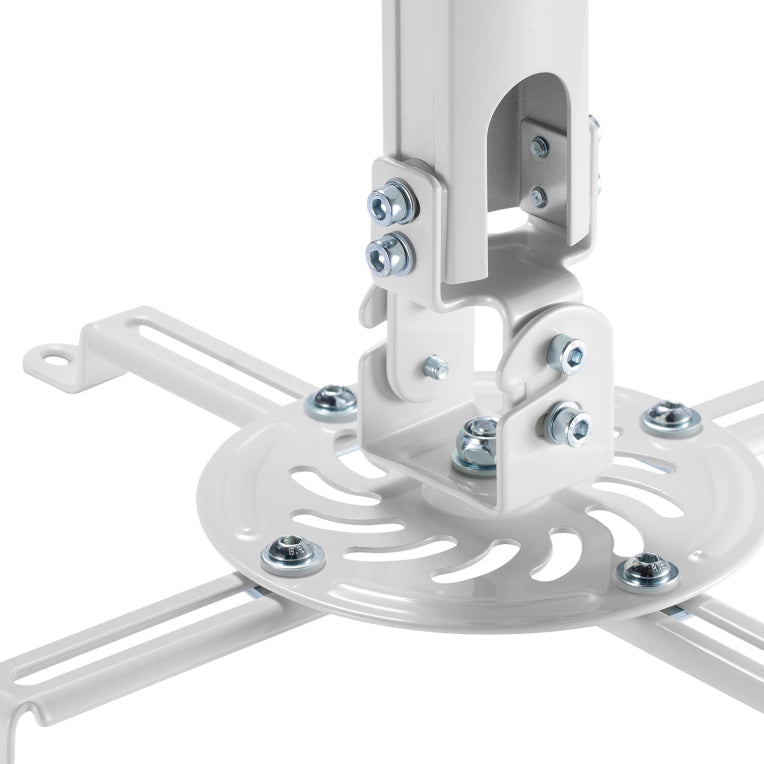 AISENS Soporte Universal Giratorio. Inclinable y Extensible de Techo para Proyector 13.5Kg. Blanco