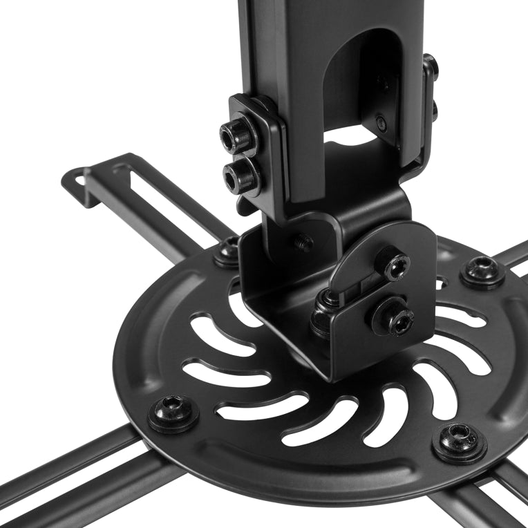AISENS Soporte Universal Giratorio. Inclinable y Extensible de Techo para Proyector 13.5Kg. Negro
