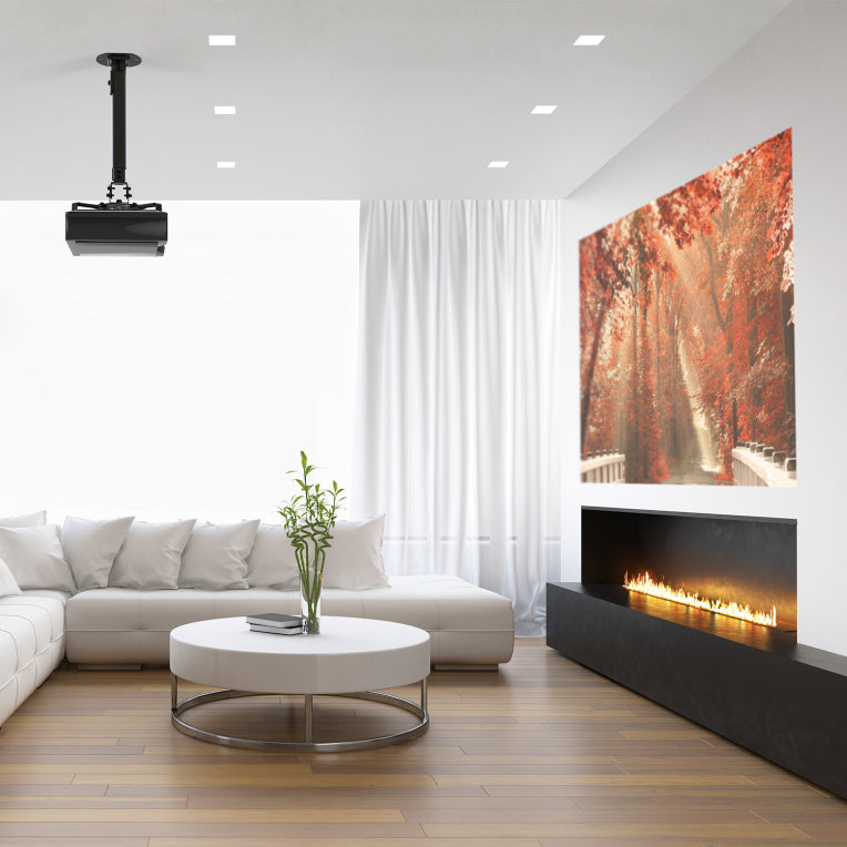 AISENS Soporte Universal Giratorio. Inclinable y Extensible de Techo para Proyector 13.5Kg. Negro