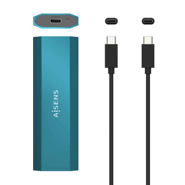 Caixa externa AISENS M.2 (NGFF) ASM2-019BLU SATA/NVMe a USB 3.1 Gen2. Azul