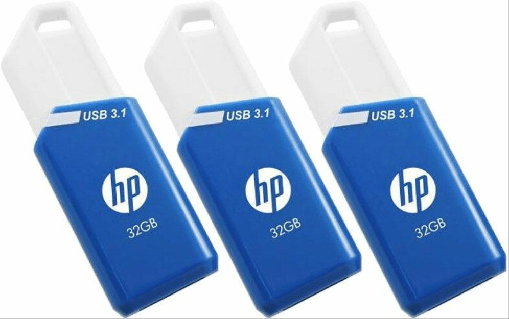HP x755w Triple Pack unidad flash USB 32 GB USB tipo A 3.2 Gen 1 (3.1 Gen 1) Azul. Blanco
