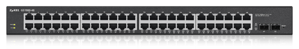 Zyxel GS1900-48-EU0102F switch L2 Gigabit Ethernet (10/100/1000) Negro - detalle