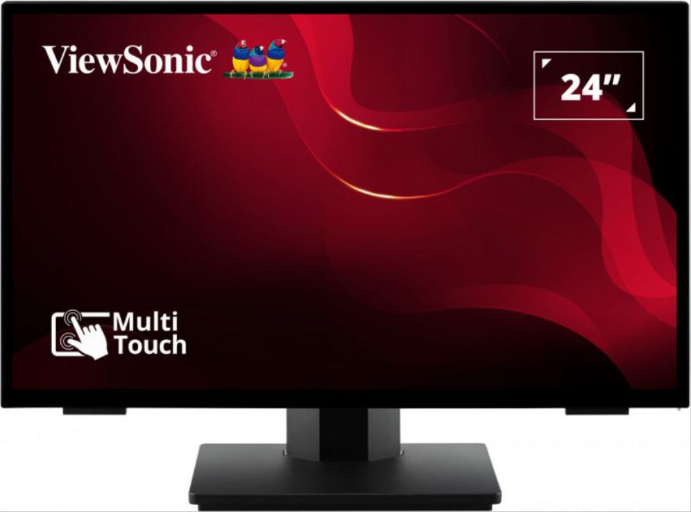 Viewsonic TD2465 pantalla de señalización Panel plano interactivo 61 cm (24") LED 250 cd / m² Full HD Negro Pantalla táctil