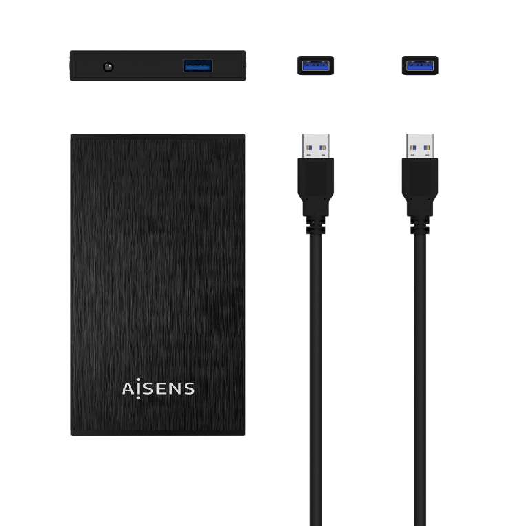 Caixa externa AISENS 2.5? ASE-2523B 9.5MM SATA a USB 3.0/USB3.1 XEN. 1. Negra