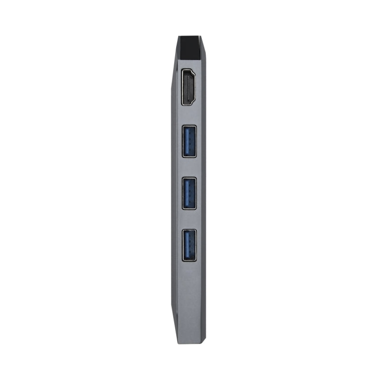 AISENS USB-C dock 8 en 1. USB-C a 1xHDMI. 1xRJ45. 3xUSB. 1xPD. 1xSD. 1xMicroSD. Gris. 15 cm