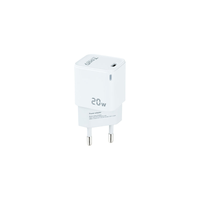 TooQ Cargador de Pared USB-C PD20W. Blanco