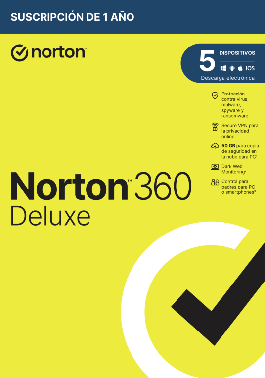 Norton 360 Deluxe Seguridad de antivirus Base Español 1 licencia(s) 1 año(s) - detalle