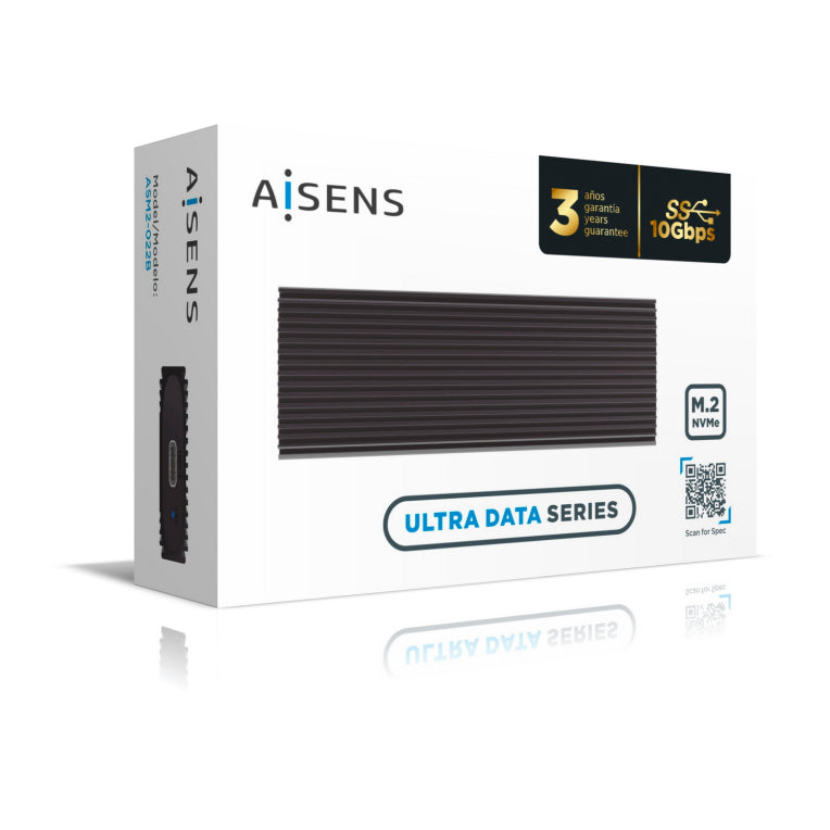 Caixa externa AISENS M.2 (NGFF) ASM2-022B NVMe a USB3.2 Gen2. Negra
