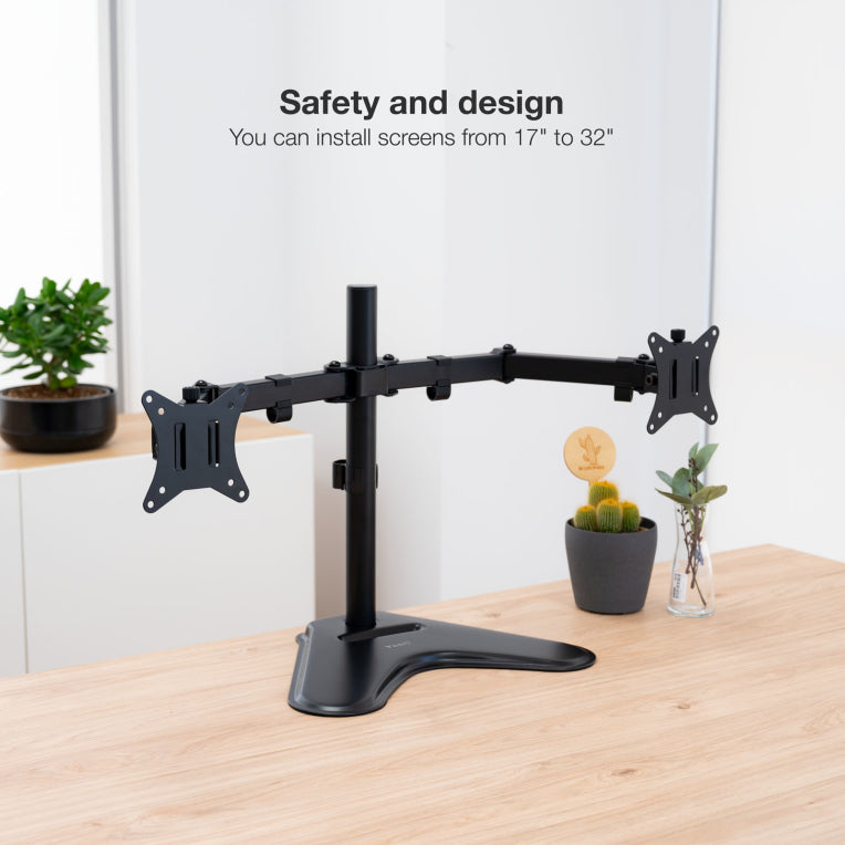 TooQ DB1702TN-B soporte para monitor 81.3 cm (32") Escritorio Negro