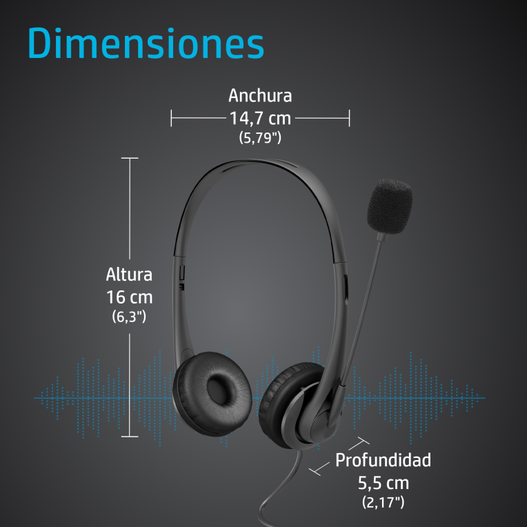 HP Auriculares estéreo de 3.5 mm G2 - detalle