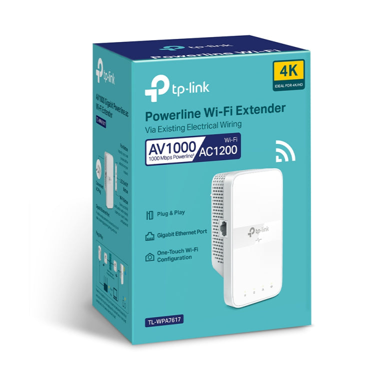 TP-Link TL-WPA7617 adaptador de xarxa PowerLine 1200 Mbit/s Ethernet Wifi Blanc 1 peça(es)