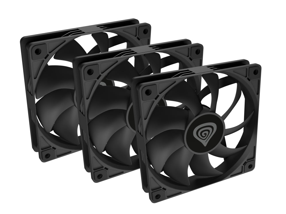 GENESIS Oxal 120 Carcasa del ordenador Ventilador 12 cm Negro 3 pieza(s)