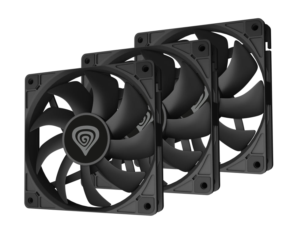 GENESIS Oxal 120 Carcasa del ordenador Ventilador 12 cm Negro 3 pieza(s)