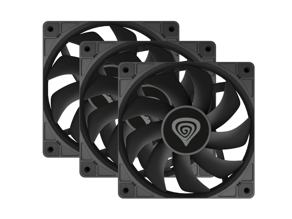 GENESIS Oxal 120 Carcasa del ordenador Ventilador 12 cm Negro 3 pieza(s)