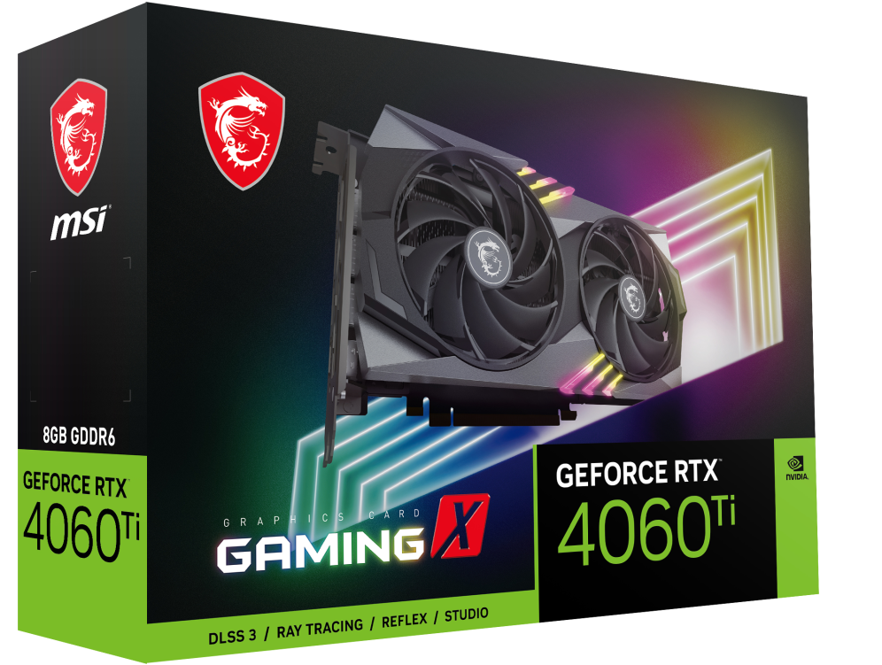MSI GAMING GeForce RTX 4060 Ti X 8G NVIDIA 8 GB GDDR6 - detalle