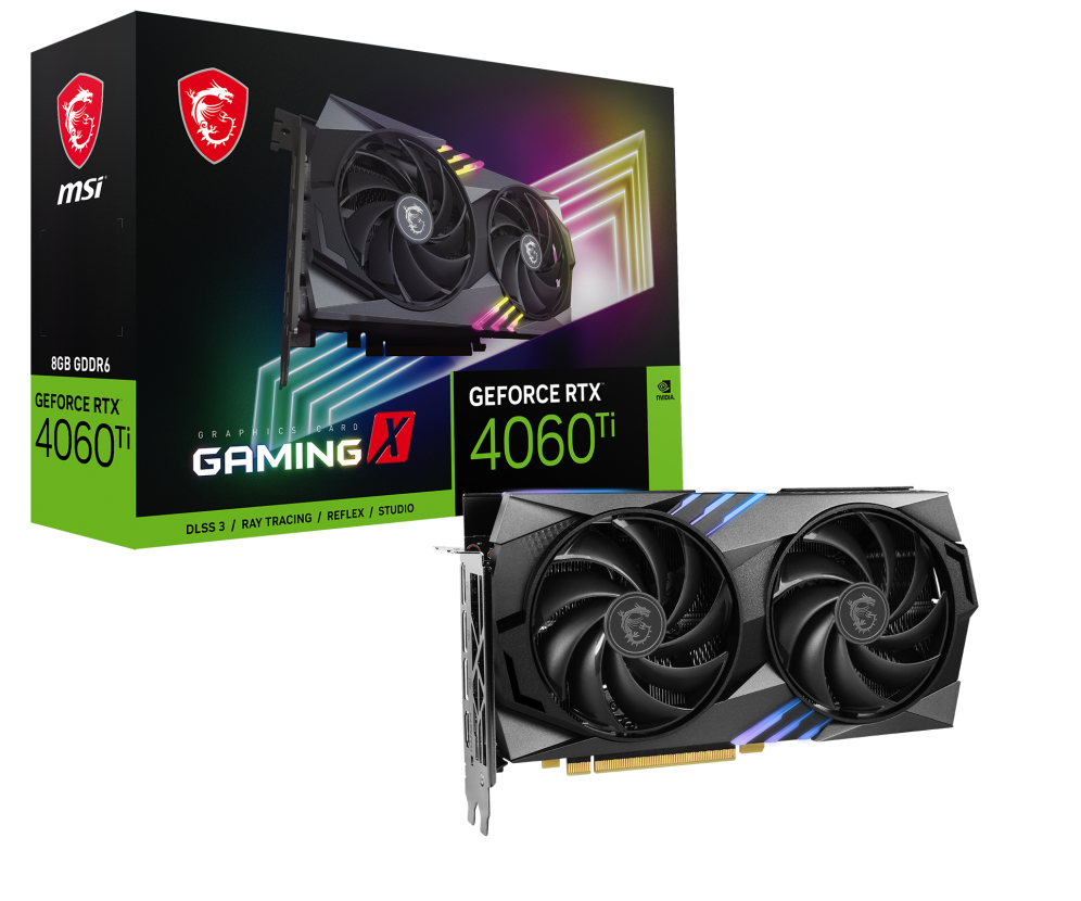 MSI GAMING GeForce RTX 4060 Ti X 8G NVIDIA 8 GB GDDR6 - detalle