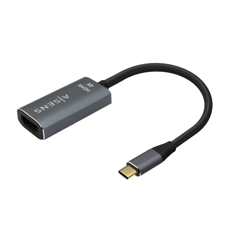 AISENS Conversor Aluminio USB-C a HDMI 4K@60Hz. USB-C/M-HDMI/H. Gris. 15cm