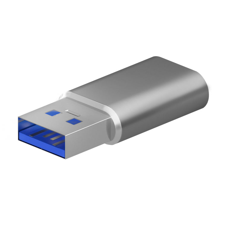 AISENS Mini Adaptador USB 3.2 Gen2 / USB 2.0 3A. Tipo USB-C/H-A/M. Gris