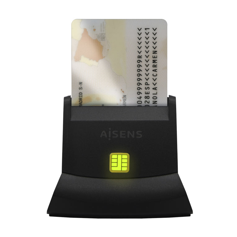 AISENS Lector de Tarjeta Inteligente DNI. Negro