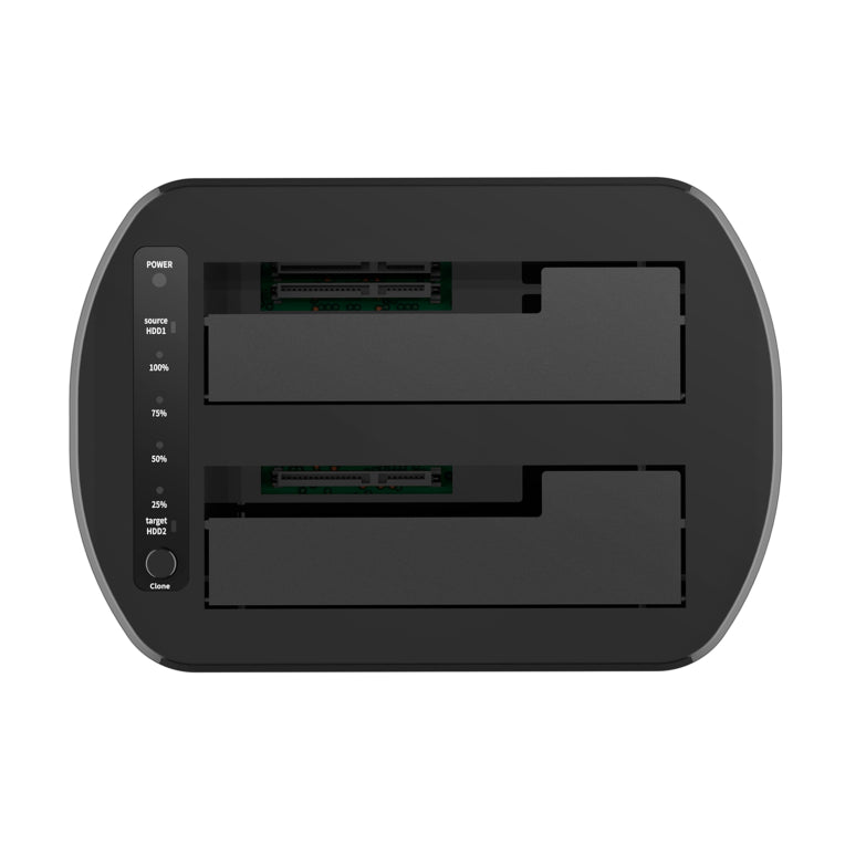 AISENS Estacion de Docking de Doble Bahia ASDS-D03B SATA 2.5/3.5 a USB 3.0/3.1 Gen1. Clone. Negra