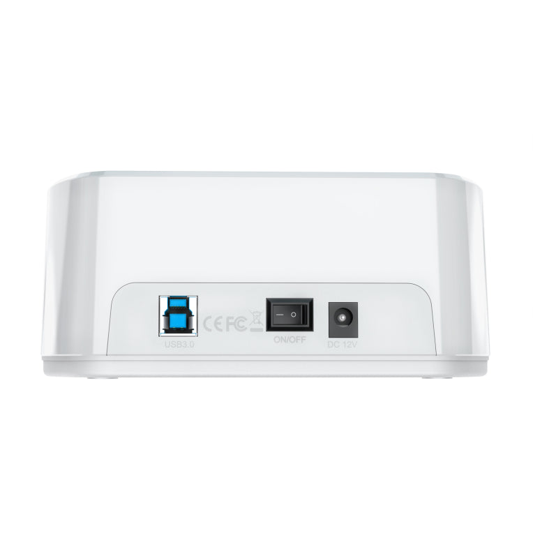 AISENS Estacion de Docking de Doble Bahia ASDS-D02W SATA 2.5/3.5 a USB 3.0/3.1 Gen1. Clone. Blanca