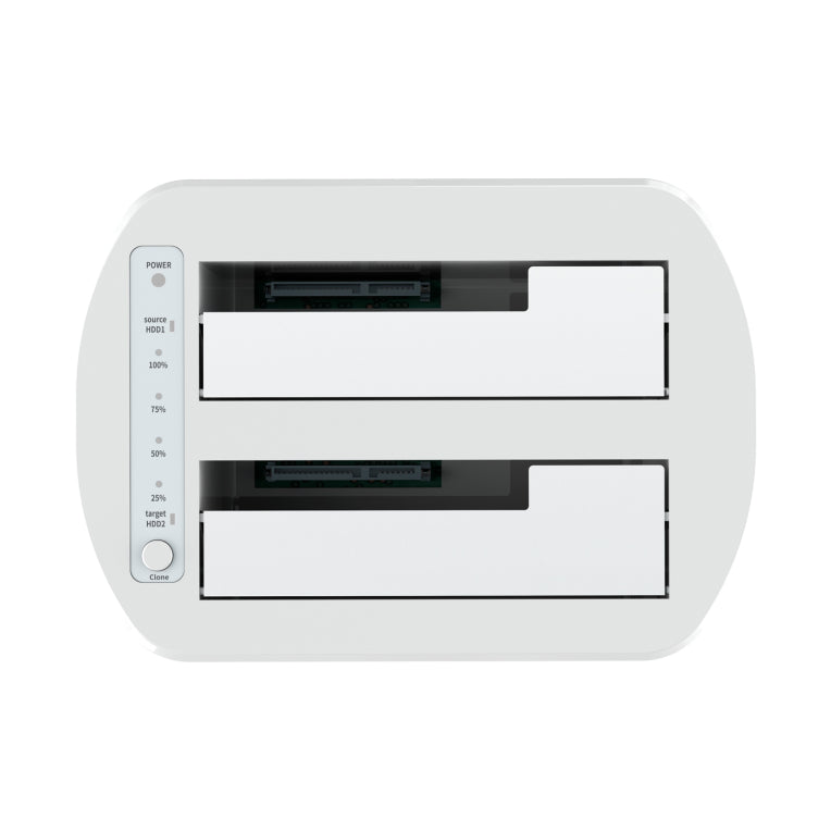 AISENS Estacio de Docking de Doble Bahia ASDS-D02W SATA 2.5/3.5 a USB 3.0/3.1 Gen1. Cloneu. Blanca