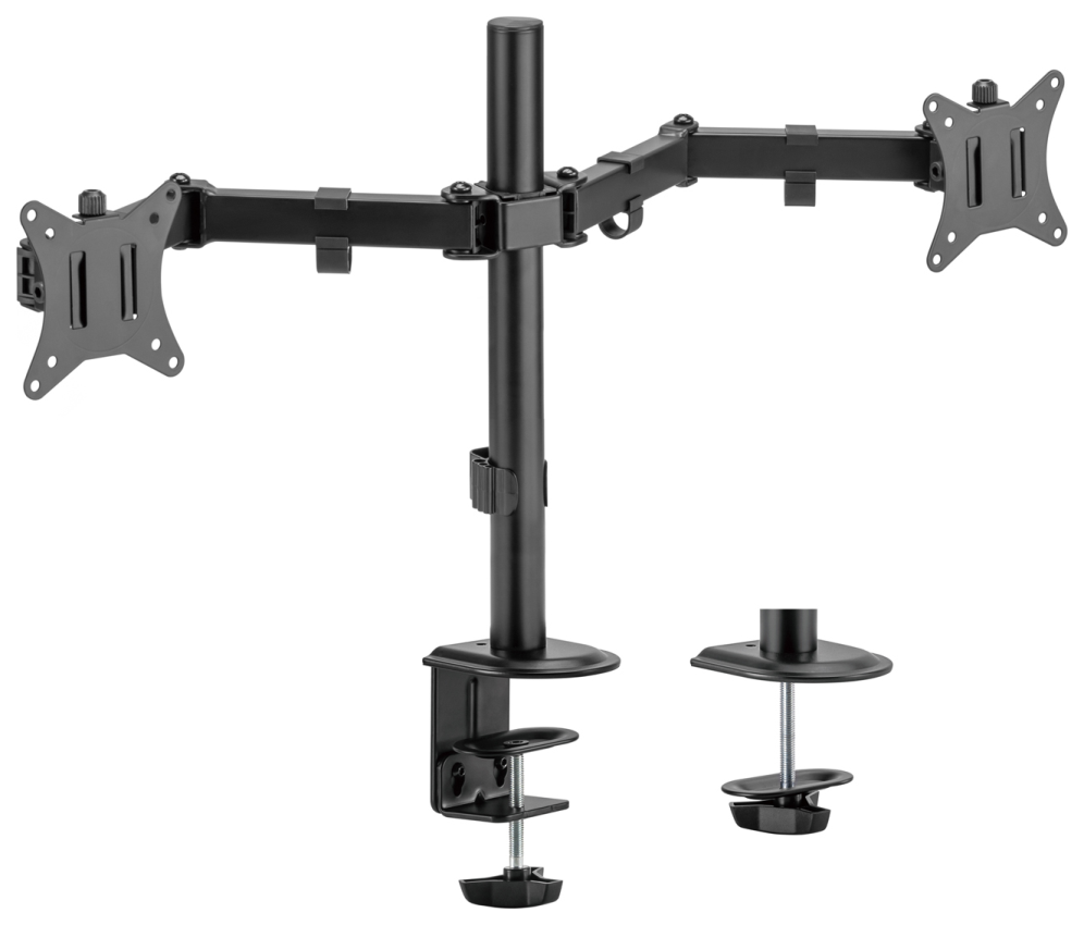 AISENS Soporte de Mesa ECO Giratorio e Inclinable para Monitor/TV 9Kg (3 Pivotes. 2 Brazos) de 17-32. Negro - detalle