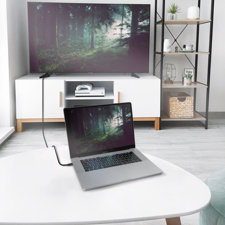 AISENS Cable Conversor Aluminio USB-C A HDMI 2.1 8k@60Hz. USB-C/M-HDMI/M. Negro. 2.0m